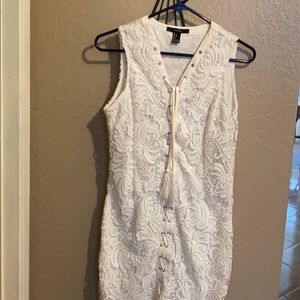 White laced dress